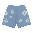 Blue Cotton Wreath Sweatshorts