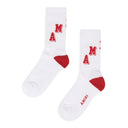 White/Red Collegiate Tube Socks