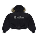 Black Detachable Fur Work Jacket