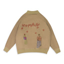 Khaki Canvas 'Woman' Bomber Jacket