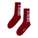 Red Solid Core Logo Sock