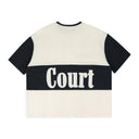 White/Black Panel Henley T-Shirt