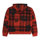 Red Plaid Wreath Zip Hoodie