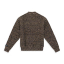 Black Woven Raglan Crewneck Sweater