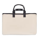 Natural/Black Canvas Embroidery Tote Bag