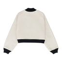 White Felt Like Award Bomber Jacket