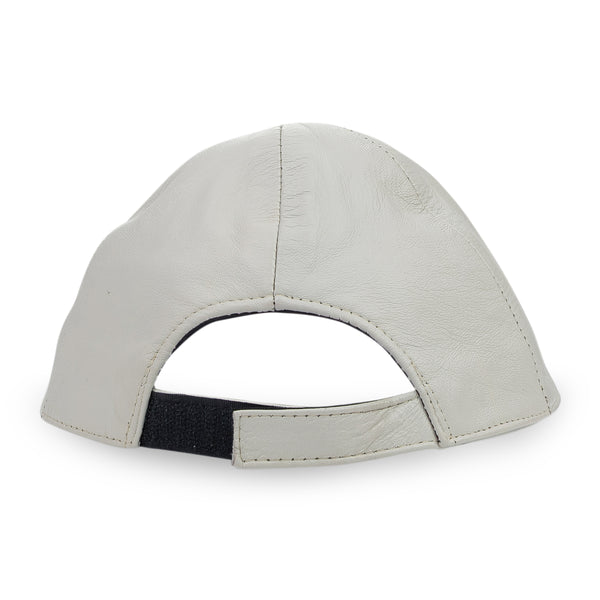White Leather Cap