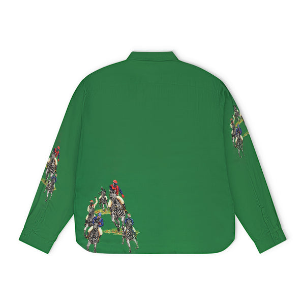 Green Jockey Riders Button Up