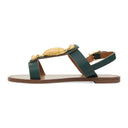 GREEN GARAVANI SCARPE SCARAB ANKLE STRAP SANDALS