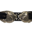 Black Double Eagle Buckle Belt