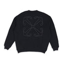 Black Dotted Arrow Skate Crewneck