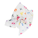 White Printed Cotton Bandana