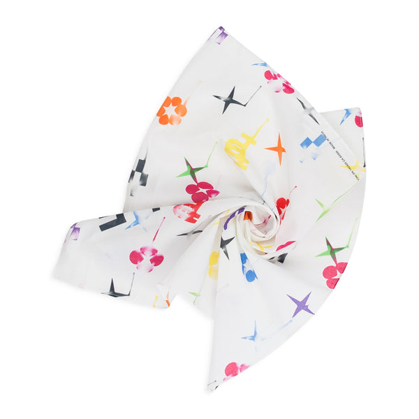 White Printed Cotton Bandana