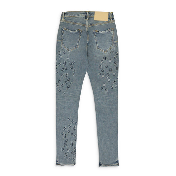 Blue Embossed P001 Denim