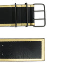 Black Wide Leather Waist Belt