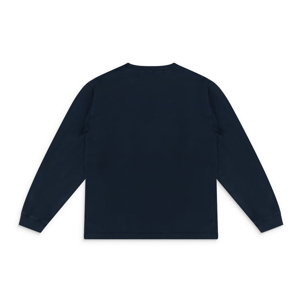 Blue DT Zebra Crest Long Sleeve T-Shirt