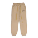 Beige Script Logo Sweatpant
