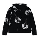 Black Hardies Fist Rhinestone Cotton Wreath Hoodie