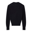 Black Nissan Textured Crewneck Sweater