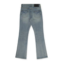 Blue Flared Pinner Coated Vintage Jeans