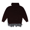 Burgundy New Mexico Feather Trim Hoodie