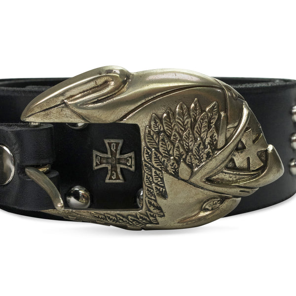 Black Eagle Petit Iron Cross Stud Belt