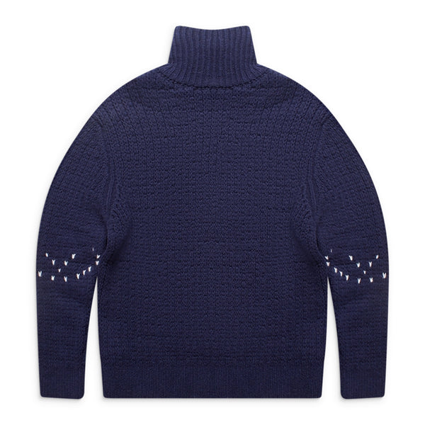 Navy Quarter Zip Sweater