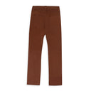 Brown Mask Hi Red Straight Leather Jeans