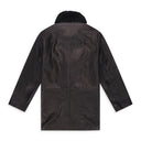 Black Oakland Wreath Winter Leather Coat