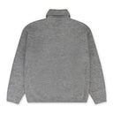 Grey Relaxed-Fit Polo Sweater