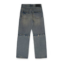 Light Indigo Duplo Tinted Blowout Wide Leg Jeans