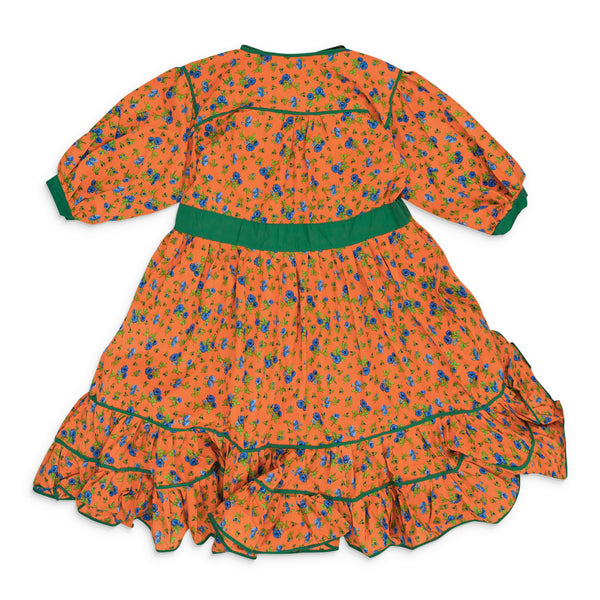 Orange Printed Doll Dress