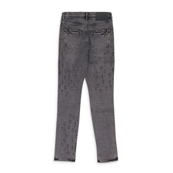 Grey Embossed P001 Denim