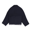 Navy Cropped Raglan Jacket
