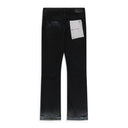Black Dirty Coated Flare Jeans