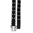 Black Grommet Leather Belt
