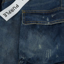 Dark Indigo Triple Pocket Cargo Jeans