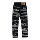 Black DT Script Selvedge Jeans