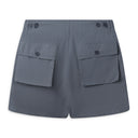 Grey Gusset Pocket Fatigue Shorts