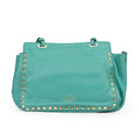 BLUE SMALL ROCKSTUD TRAPEZE SHOULDER BAG