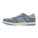 Beige/Blue Raffia Skel Top Low