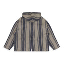 Beige Stripe Linen Mexican Parka