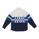 Blue Colorblock Logo Shirt