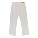 Off White Jacquard Straight Fit Jeans