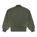 Green Wordmark Satin Front Zip Bomber