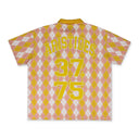 Pink / Yellow Intarsia Polo T-Shirt