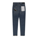 Mid Indigo Vintage Heavy Patch Repair Skinny Jeans