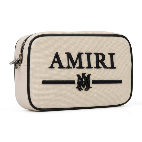 Natural/Black Canvas Embroidery Camera Case