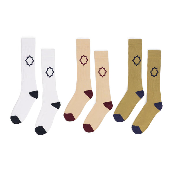 TAN 3 Pack Socks