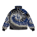 Blue / Black Tie Dye Fleece Track Jacket